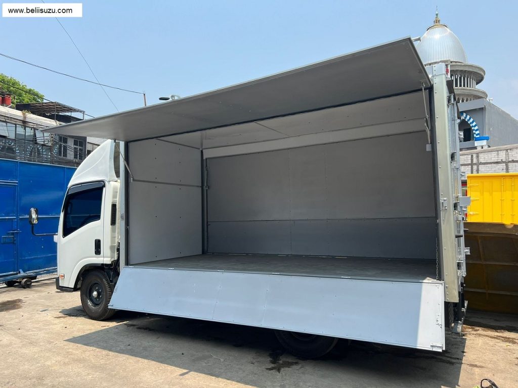BOX ALUMUNIUM MOKO ISUZU NLR 4 BAN LONG - TRUK CDE 120 PS EURO 4