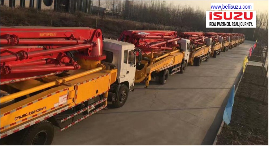 Concrete Pump 20 Meter Pompa Semen Cor Belalai Gajah Isuzu Giga FVR L D 245 PS