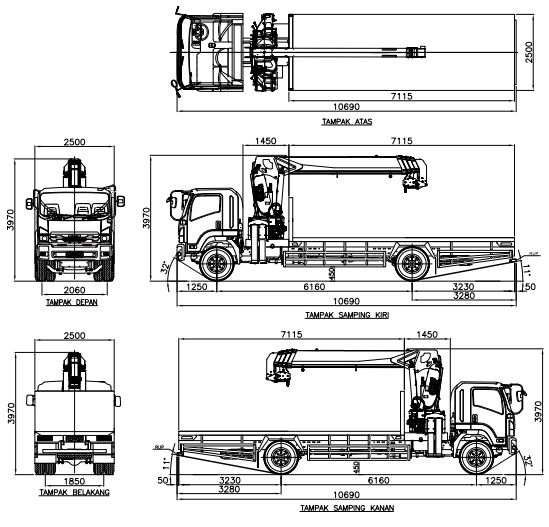 losbak crane TELESCOPIC Isuzu Giga FVR 245 PS losbak crane TELESCOPIC Isuzu Giga FVR 245 PS