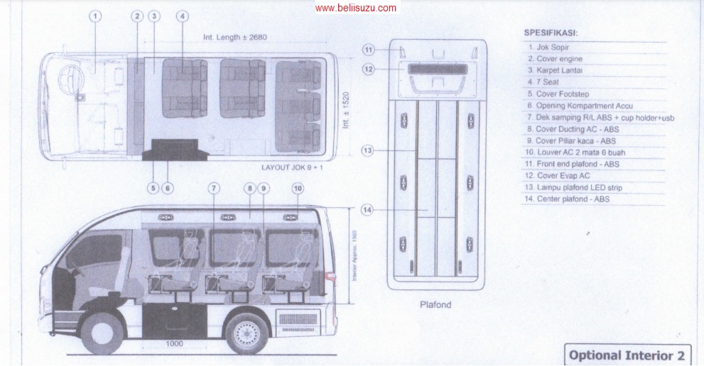 DRAWING LAY OUT ISUZU TRAGA MINIBUS