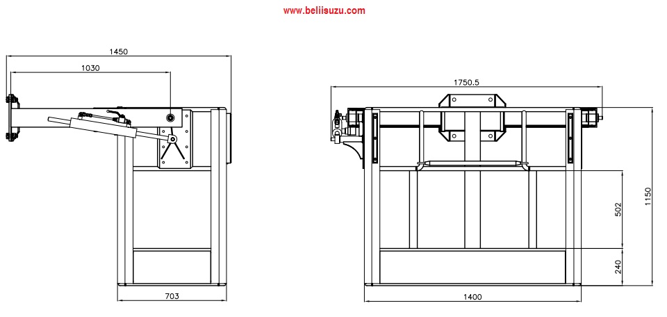 desain Alat Perancah Crane Skylift