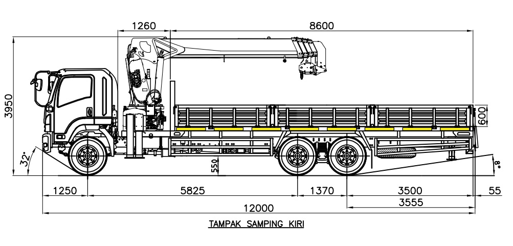 BAK CRANE TELESCOPIC ISUZU GIGA FVZ U HP