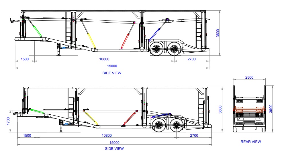 DRAWING DAN DIMENSI CAR HAULER TERBARU DRAWING DAN DIMENSI CAR HAULER TERBARU