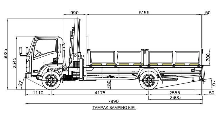 TRUK CRANE SKYLIFT ISUZU NMR L TAMPAK KIRI