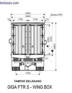 Drawing GIGA FTR S WB belakang