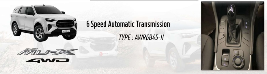 Transmisi 6 percepatan otomatis ISUZU MUX 2025 Transmisi 6 percepatan otomatis ISUZU MUX 2025
