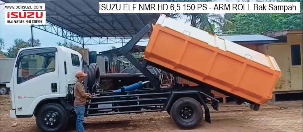 Arm Roll Truk Bak Sampah dan kebersihan Isuzu NMR HD 6,5