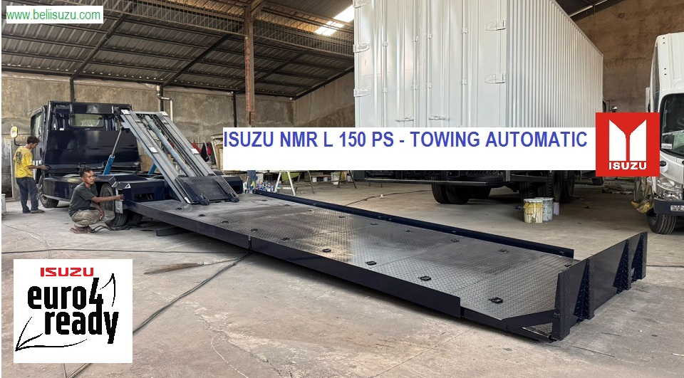 Towing Automatic Isuzu NMR L Car Carrier Towing Automatic Isuzu NMR L Car Carrier