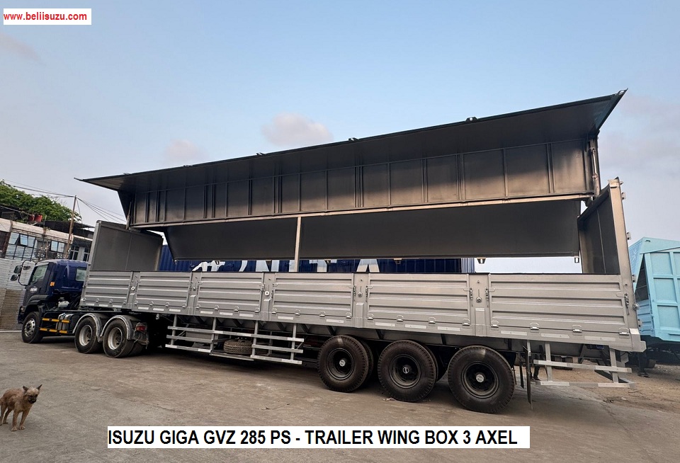 TRAILER WING BOX 3 AXEL ISUZU TRACTOR HEAD GVZ 6X4 285 PS TRAILER WING BOX 3 AXEL ISUZU TRACTOR HEAD GVZ 6X4 285 PS